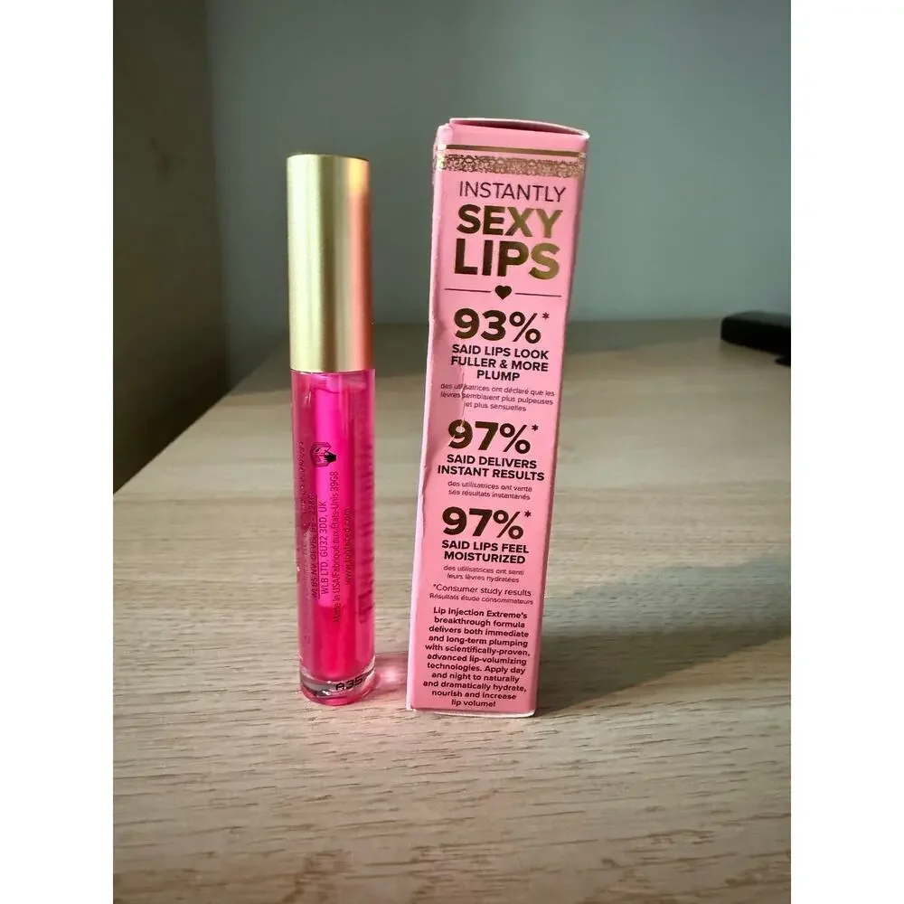 $33 New Too Faced Lip Injection Extreme Bubblegum Yum Lip Plumper